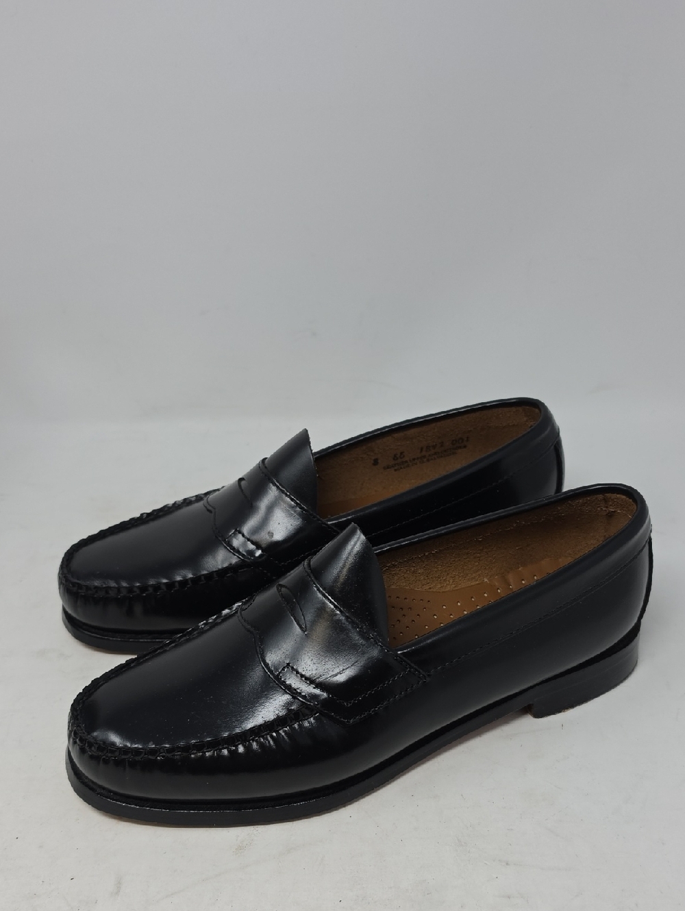 G.H. Bass Men's Larson Weejuns Black Leather Penny Loafers Size 8EE